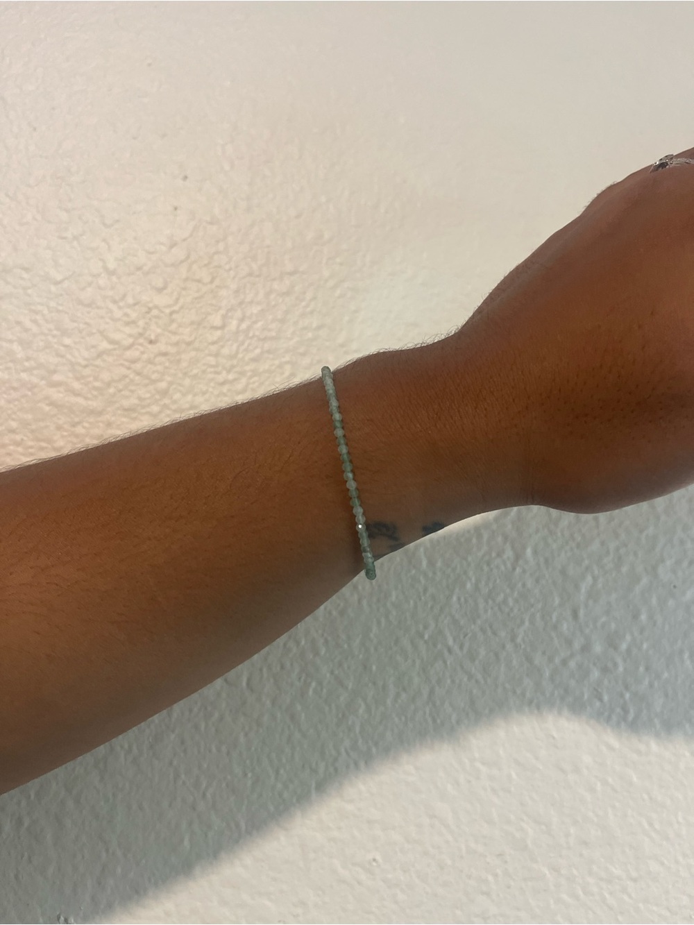 Shiny Faceted Green Aventurine Beaded Bracelet